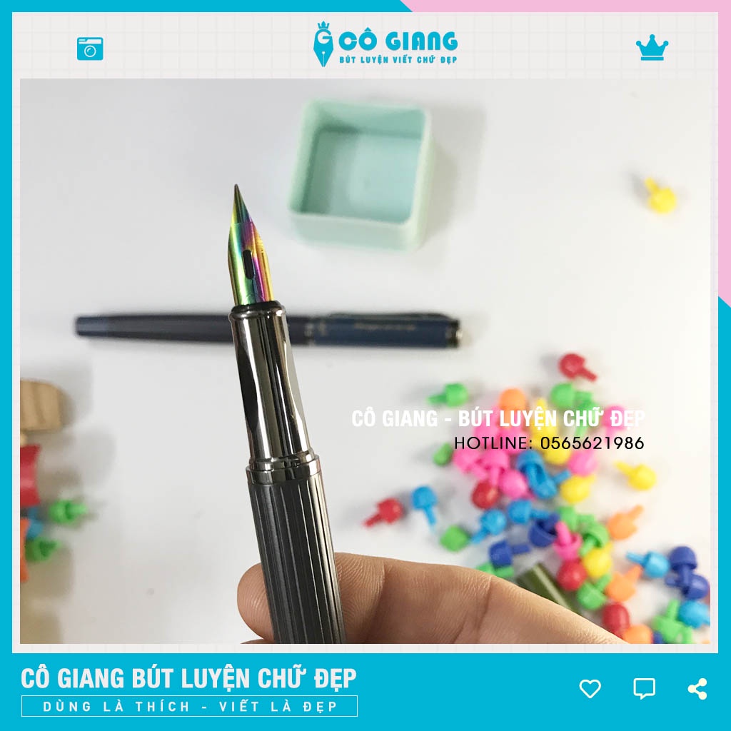 Bút Máy CG877 Bút Luyện Chữ Ngòi Lá Tre To Bút Luyện Viết Calligraphy Cho Người Mới Bắt Đầu