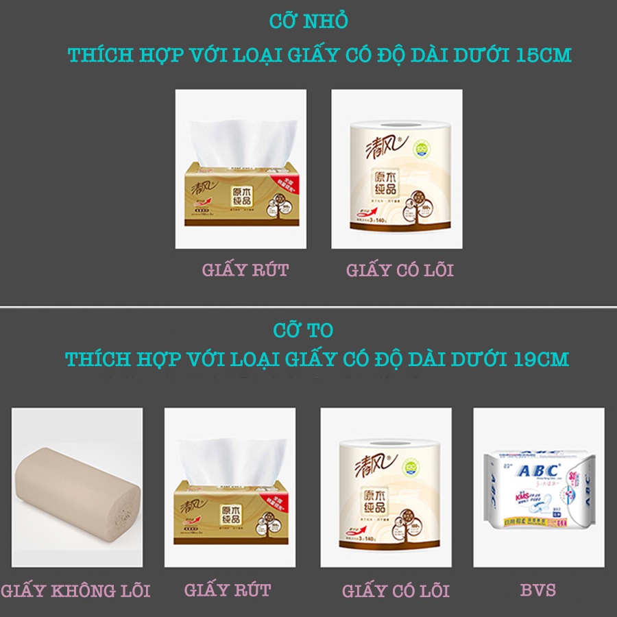 Hộp Kệ Đựng Giấy Vệ Sinh, Khăn Giấy Đa Năng Tissue Box Thiết Kế Đơn Giản Tiện Lợi Cao Cấp F001