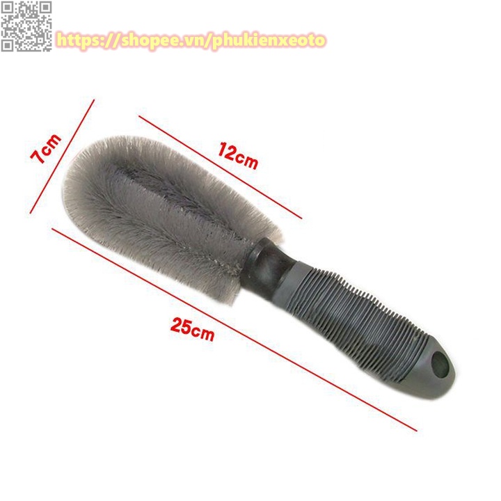 Bộ chổi cọ rửa vành lốp ô tô xe máy bàn chải vệ sinh bánh xe chuyên nghiệp