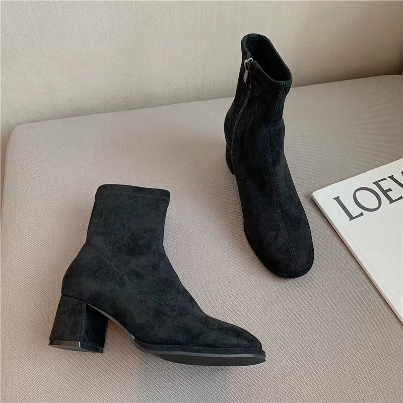 Giày boot nữ da đường chỉ nổi mũi tròn gót vuông 5cm khóa kéo mẫu 8008-12 – Kachi House | BigBuy360 - bigbuy360.vn