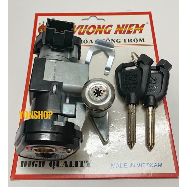 Bộ Ổ Khoá Xe Wave Alpha 2017-2020 Chìa 8 Cạnh Chống Trộm Hàng Cao Cấp Chính Hãng VƯƠNG NIỆM