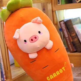 Gấu Bông Trái Cây Cà Rốt Hình Mặt Thú Cưng Size lớn
