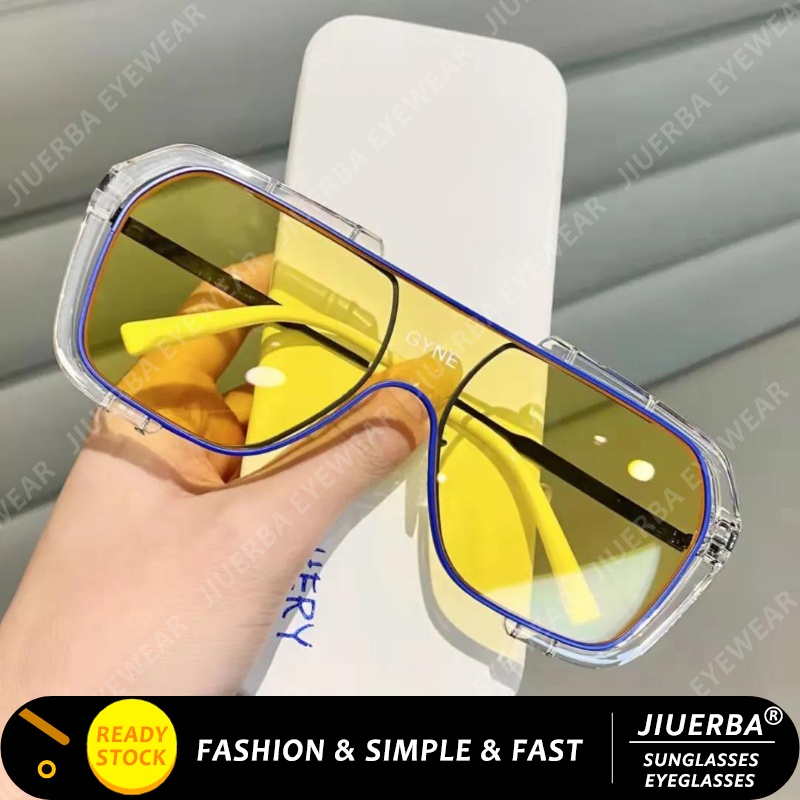 (JIUERBA) Ins Kính Râm Chống Nắng Gọng Trong Suốt Oversized Thời Trang INS