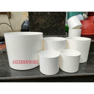 Chậu tròn trụ giả sứ đk 14cm cao 12cm