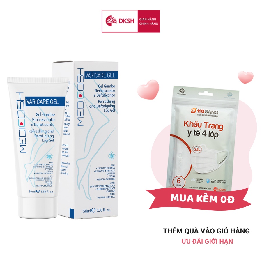 Kem chăm sóc tĩnh mạch chân Medicosh Varicare 50ml