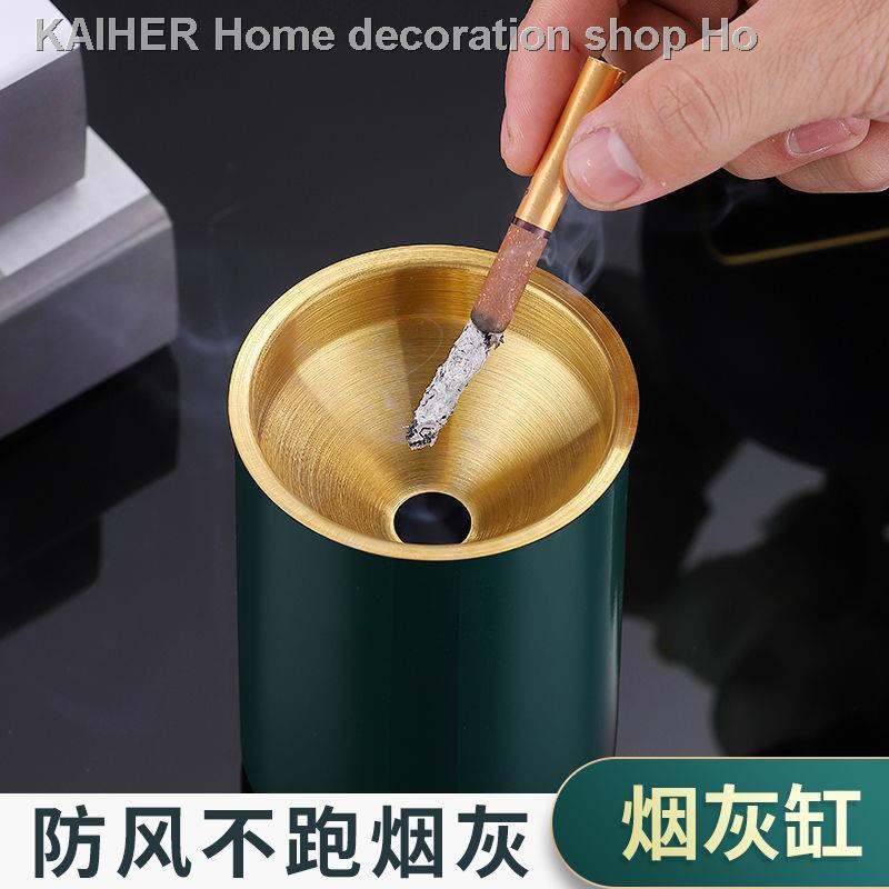 Gạt tàn thuốc trang trí bằng thép không gỉ vỏ màu xanh lá cổ điển cá tính