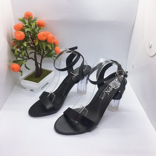 [ẢNH THẬT] Giày cao gót sandal 9 phân gót trong