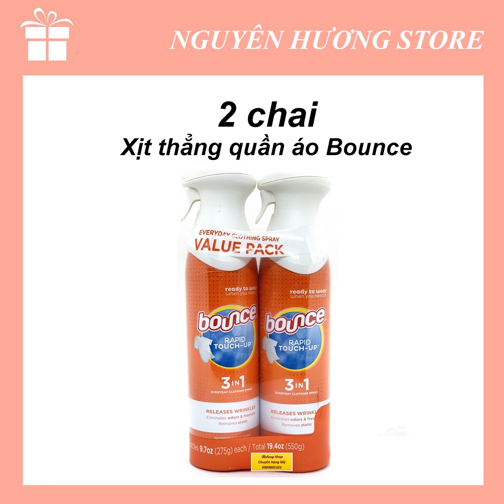 Xịt thẳng quần áo Bounce 275g - 1 chai