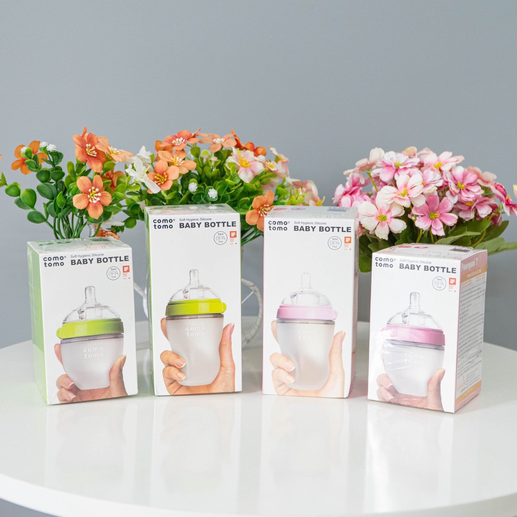 Bình Sữa CMTM 150/250ml Silicon Siêu Mềm Như Ti Mẹ Hàng Chính Hãng Check Mã Vạch