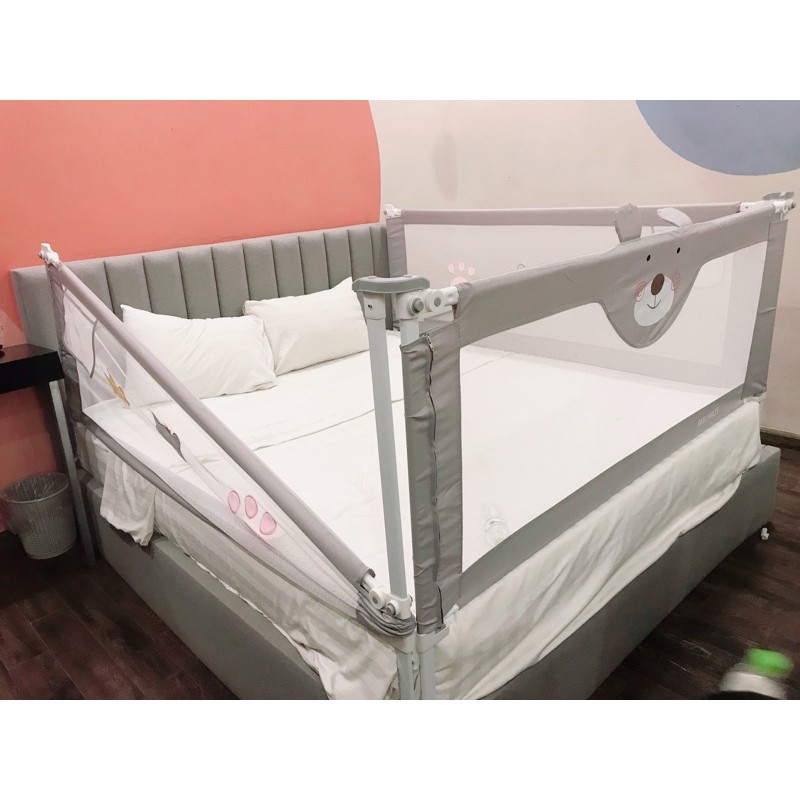 (MẪU HOT NHẤT 2021) Thanh Chắn Giường BABY SMILES độ cao 70-105cm