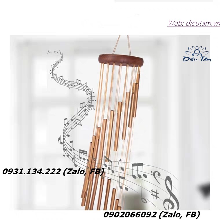 Chuông gió phong thủy 18 thanh may mắn