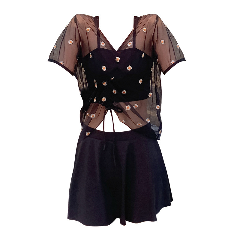 2021 new three-piece swimsuit blouse sunscreen cover meat slimming beach vacation ladies swimwear hot spring swimwear | BigBuy360 - bigbuy360.vn