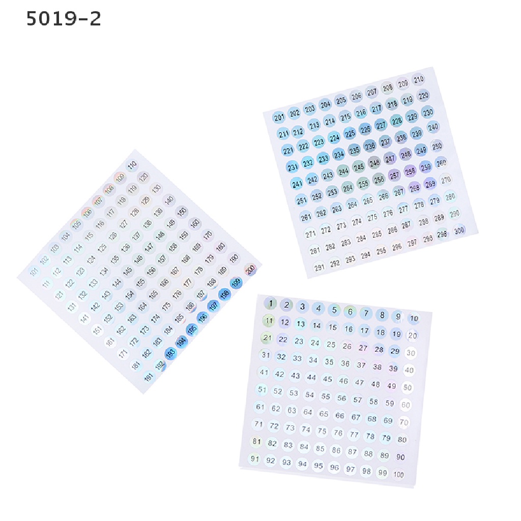 [GAV] Waterproof Number 1-300 Laser Labels Stickers Nail Polish Lipstick Number Tags {VN}