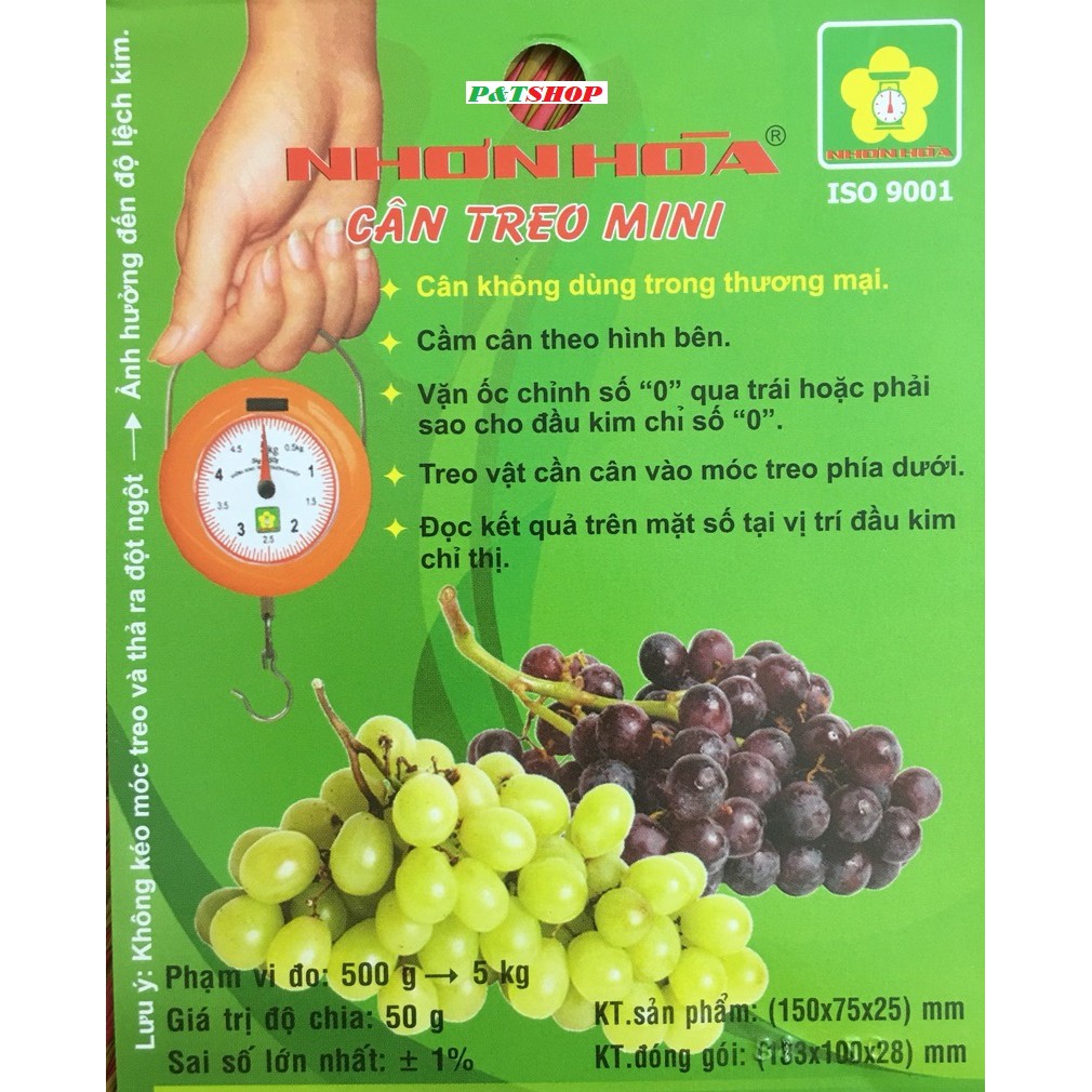 Cân treo mini bỏ túi Nhơn Hòa 5kg.