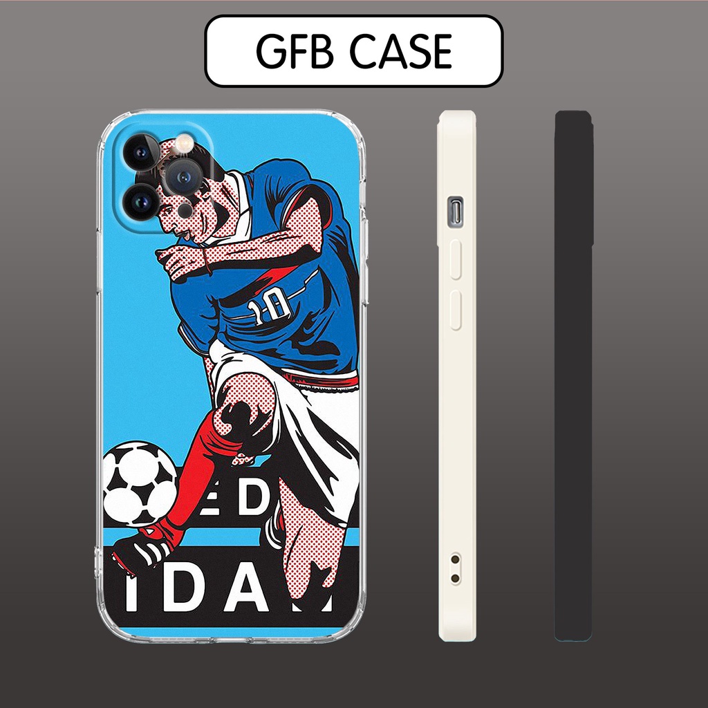 Ốp lưng zinedine zidane nhảy cao đỡ banh pro 13 11 12 promax 7 8 plus xs X Xr  FOO20221982