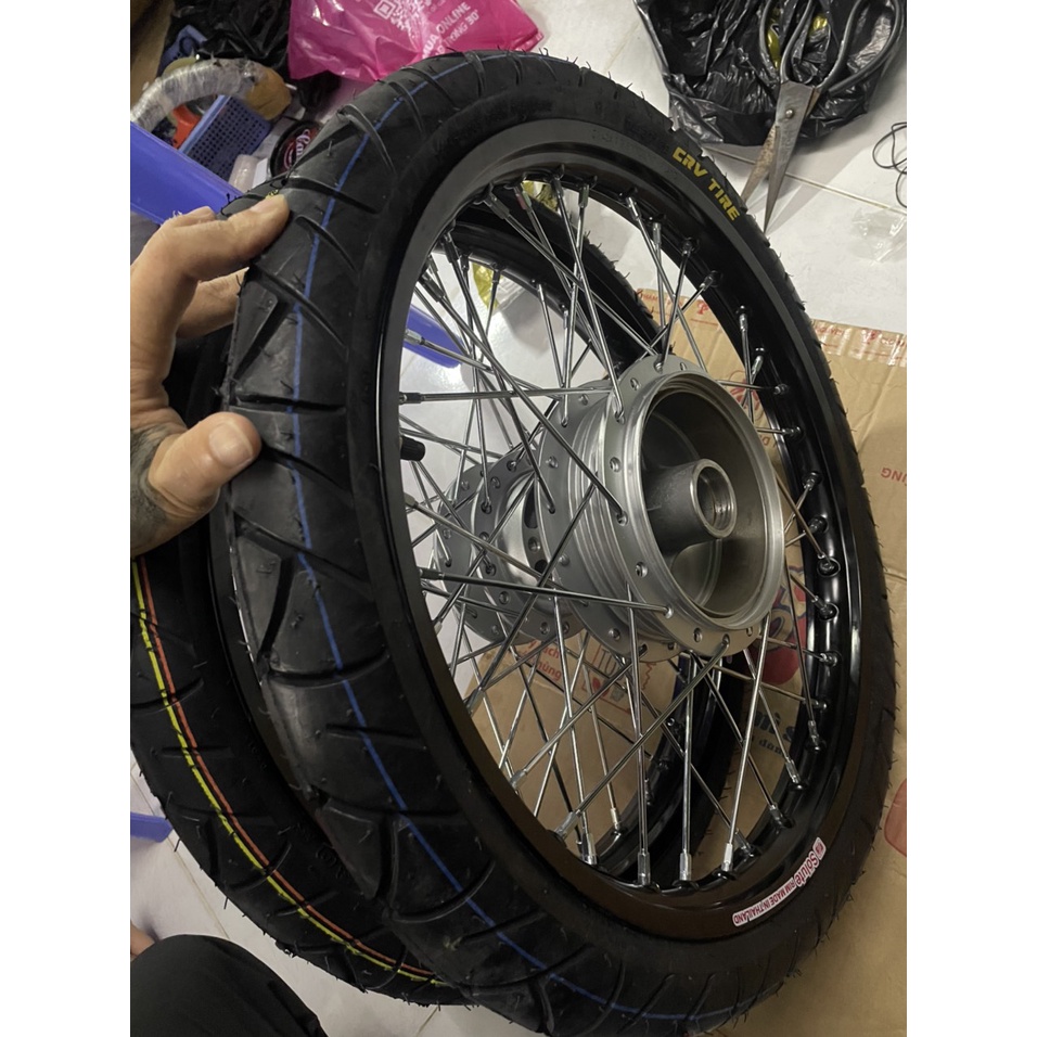 Bộ CDN dành cho Sirius và exciter 2010 căm osaka đùm bạc niềng nhôm đen solute full vỏ ruột 60/70 và 70/90