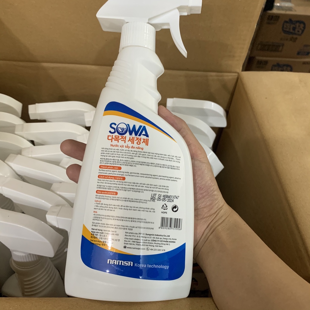 Sowa Xịt Tẩy Rửa Đa Năng Hàn Quốc 500gr