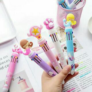 Bút bi 10 màu cute phong cách Hàn Quốc