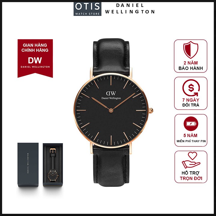 Đồng Hồ Nam Nữ Daniel Wellington Classic Sheffield Rose Gold Black 36mm & 40mm DW Chính Hãng - OtisWatch