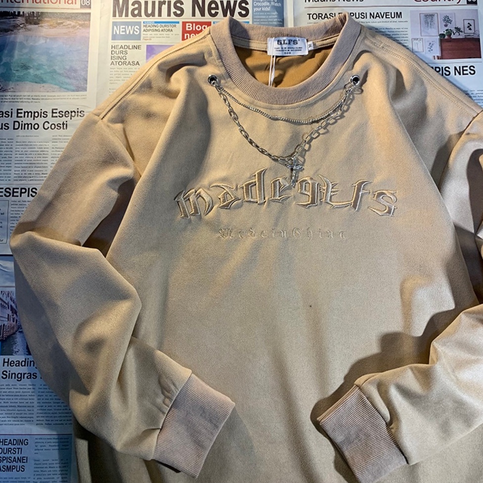 Áo Len Nữ Dài Tay Cổ Tròn Thêu Hoa Thời Trang