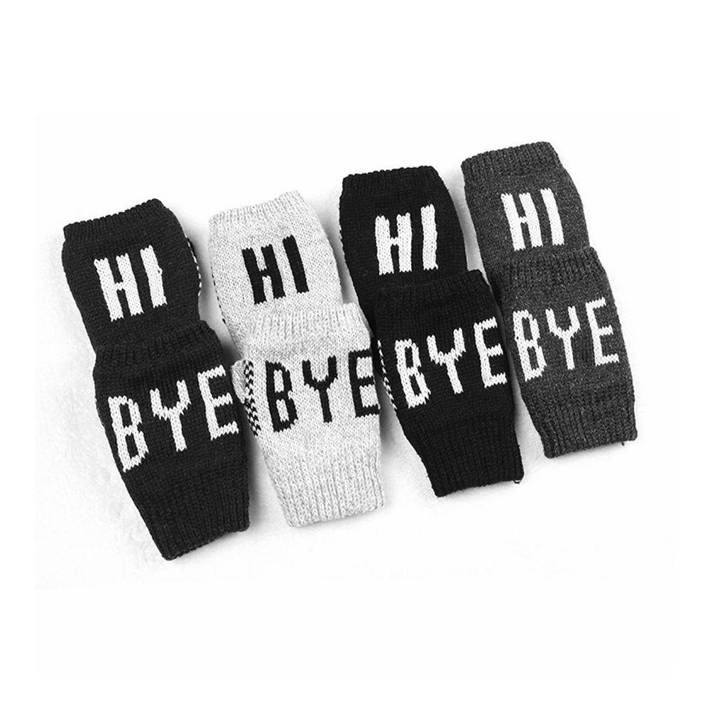 Găng Tay Hở Ngón Vải Nhung Dệt Kim Thoáng Khí Thời Trang Thu Đông Cho Nam