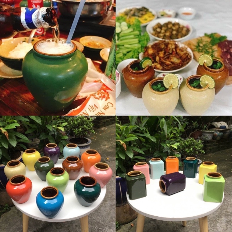 Lu Bia, Cốc Gốm Sứ Không quai, Lu Trà Sữa Gốm Sứ Bát Tràng