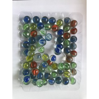 Combo 70 viên bi ve 8 khía đủ màu size 1.6 cm bằng thủy tinh