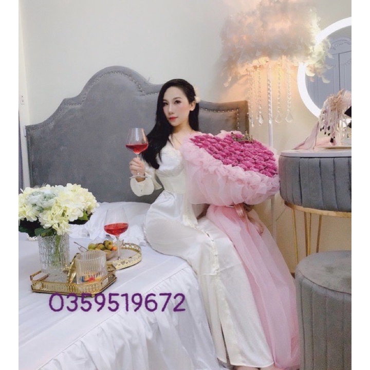 [Quà Valentine - Hot] Bó hoa hồng Nhũ vĩnh cửu 50 bông cực đẹp, siêu to nhận đặt mầu theo yêu cầu