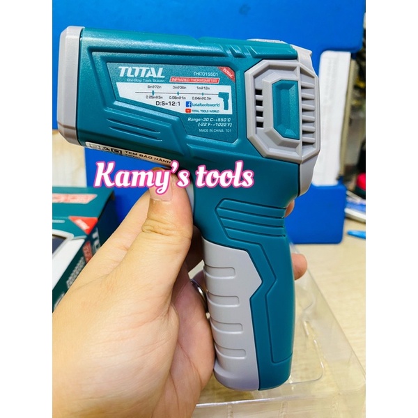 Máy đo nhiệt độ tia hồng ngoại TOTAL THIT015501 từ -30 độ C đến 550 độ C ( súng bắn nhiệt độ)