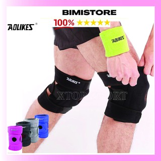 Băng đầu gối thể thao, Băng bảo vệ đầu gối hỗ trợ bó gối chân chơi thể thao Aolikes BIMISTORE B2001