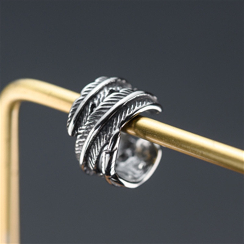 Bông Tai Kẹp Không Xỏ Hình Lông Vũ Goro Phong Cách Nhật Bản Đơn Giản Thời Trang Cho Nam Và Nữ F832