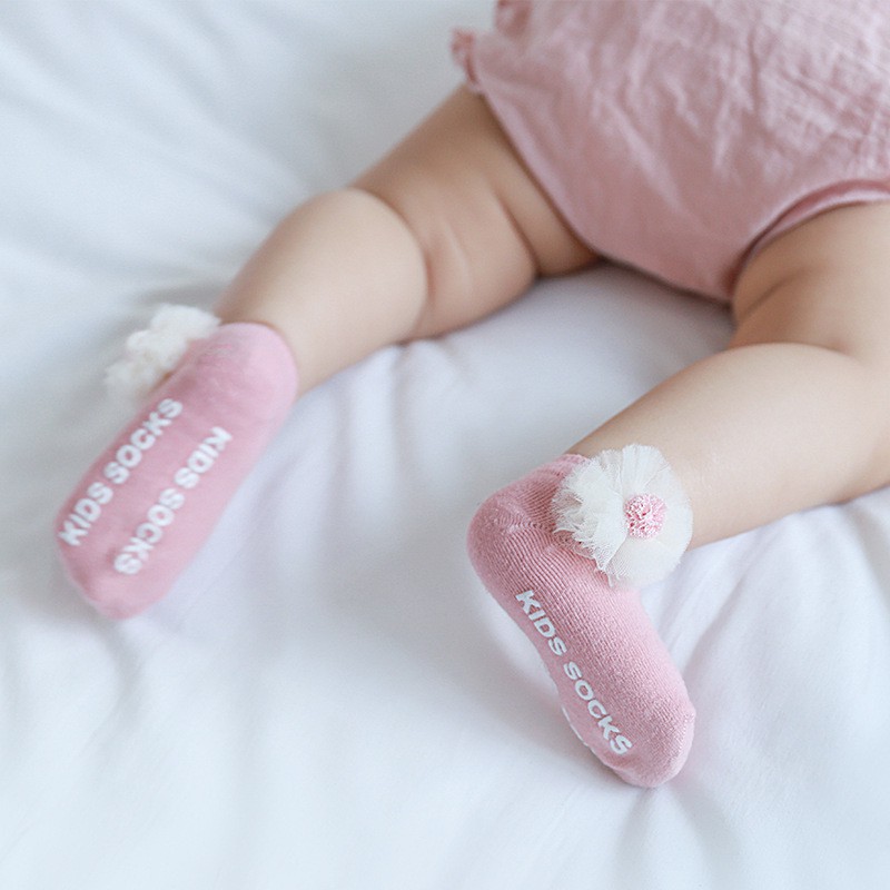 Set 3 Đôi Tất Trẻ Em 100% Cotton Chống Trơn Trượt Hàng Xuất Nhật Tất Cho Bé Gái Từ Sơ Sinh Đến 3 Tuổi PK31