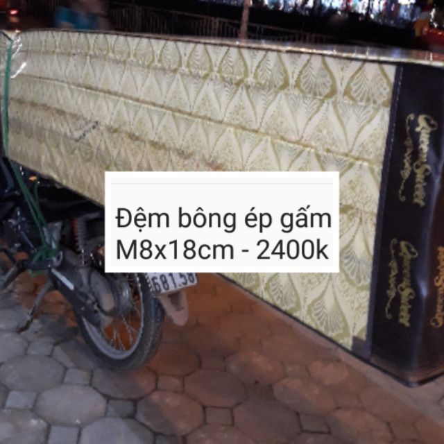 [SALE-50%]Đệm bông ép Queensweet Hàn Quốc vải gấm( 160cm x200cm )