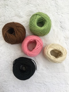 Set 5 cuộn dây cói màu (40m/ 1 cuộn)