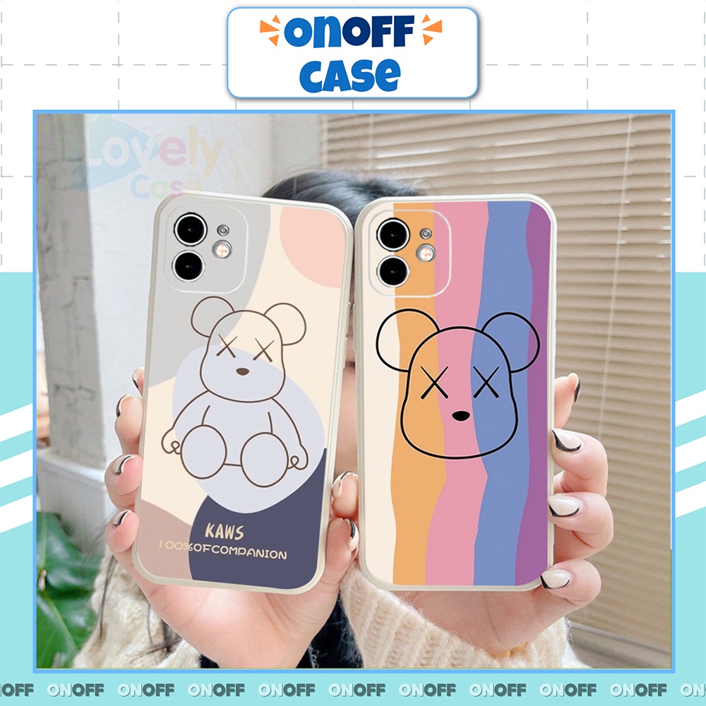 Ốp Lưng Iphone Cạnh Vuông K.aw.s , BVC Iph6/6plus/6s/6splus/7/7plus/8/8plus/x/xs/11/12/pro/13/promax- Onoffcase