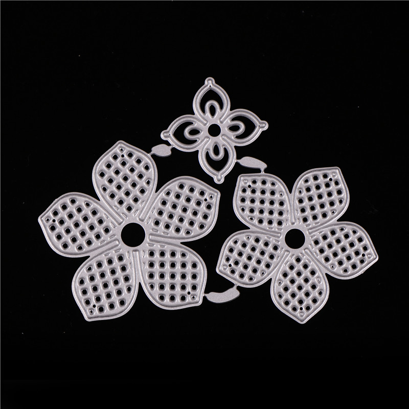 [extremewellknownsuper]Flowers Pattern Metal Cutting Dies Stencil Scrapbook Paper Cards DIY Crafts