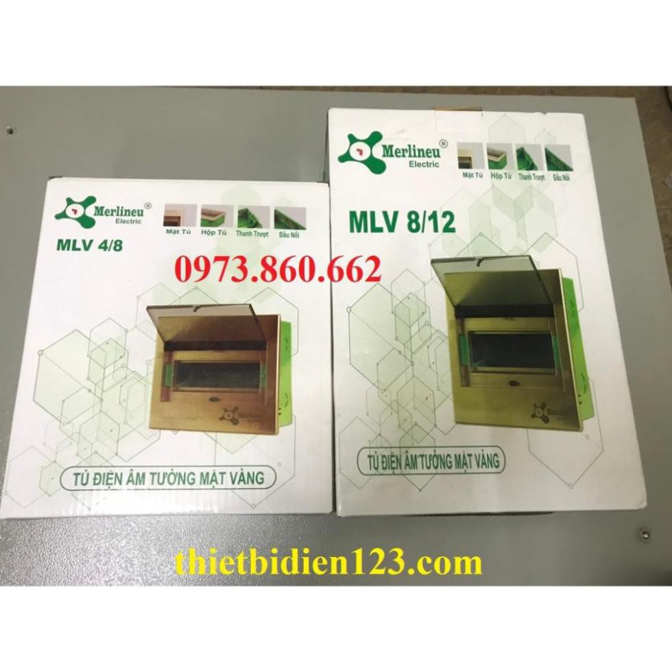 Tủ điện âm tường cao cấp Merlineu đế sắt 6 vị trí - 18 vị trí -TBĐ -Thiết bị điện giá tốt