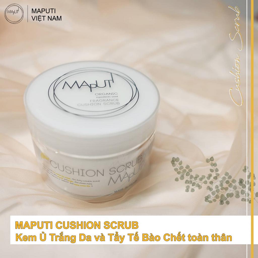 Kem Ủ Trắng Da và Tẩy Tế Bào Chết Toàn Thân Maputi Cushion Scrub Made in Japan 150g