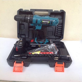 Máy khoan pin không dây cầm tay voto,12v, 21v, 21v có búa, 21v model 2019 - 2 cấp độ - hàng chính hãng - bảo hành 1 năm