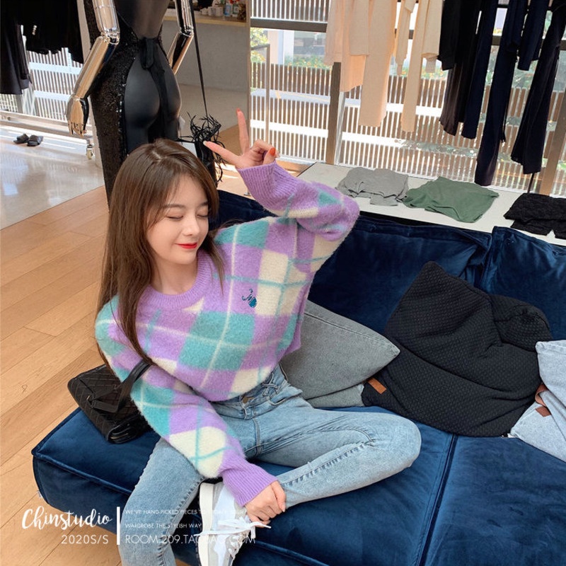 Áo nỉ dài tay form rộng phong cách retro mới cho nữ