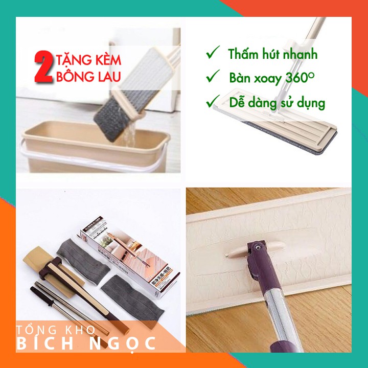 Chổi Lau Nhà Tự Vắt THÔNG MINH XOAY 360 THẤM HÚT TỐT SẠCH BÓNG Cây Lau Nhà Tự Vắt Model Cải Tiến Cứng Cáp Bền Đẹp