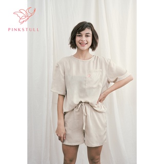 Bộ đồ ngủ Pinkstull Basic tay ngắn quần ngắn lụa trơn