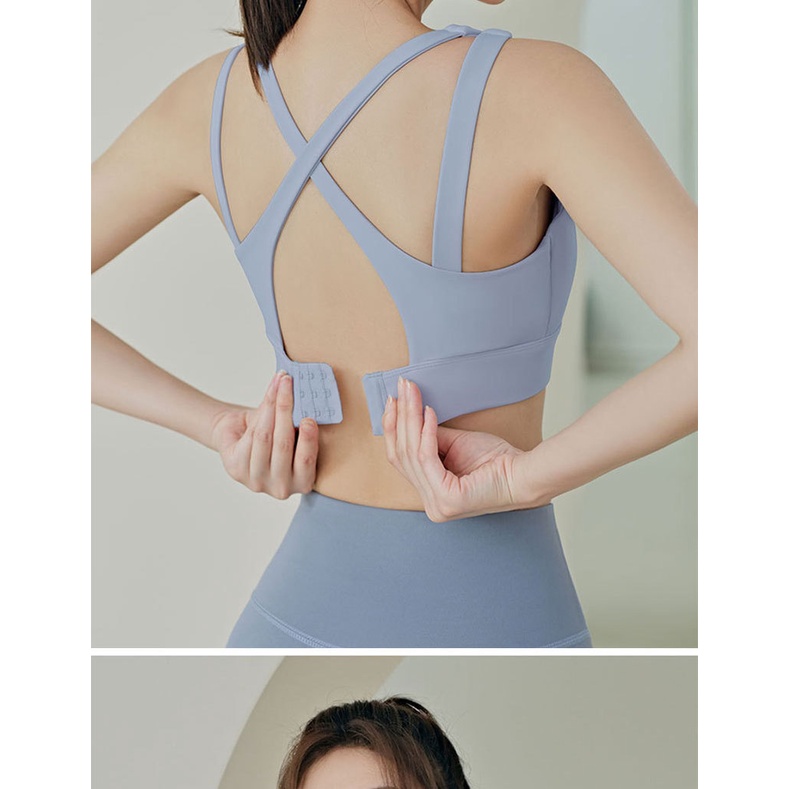 Fit.her Áo Ngực Thể Thao Hai Dây Có Đệm Nâng Ngực Tháo Rời Được