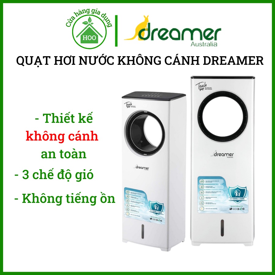 Quạt điều hòa hơi nước, Quạt Điều hòa không cánh hơi nước Ion âm Dreamer DHA-ACB111W, Bảo hành chính hãng 12 tháng