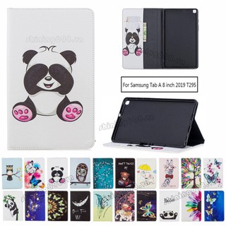 Cute pattern flip leather Case Samsung Galaxy Tab A 8.0 2019 SM-T290 T295 Shockproof Folding Stand Tablet cover