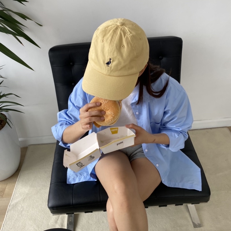 ÁO SƠ MI NỮ - HEE BY OHI - Màu Xanh Nhạt Pastel Cotton Chống Nhăn