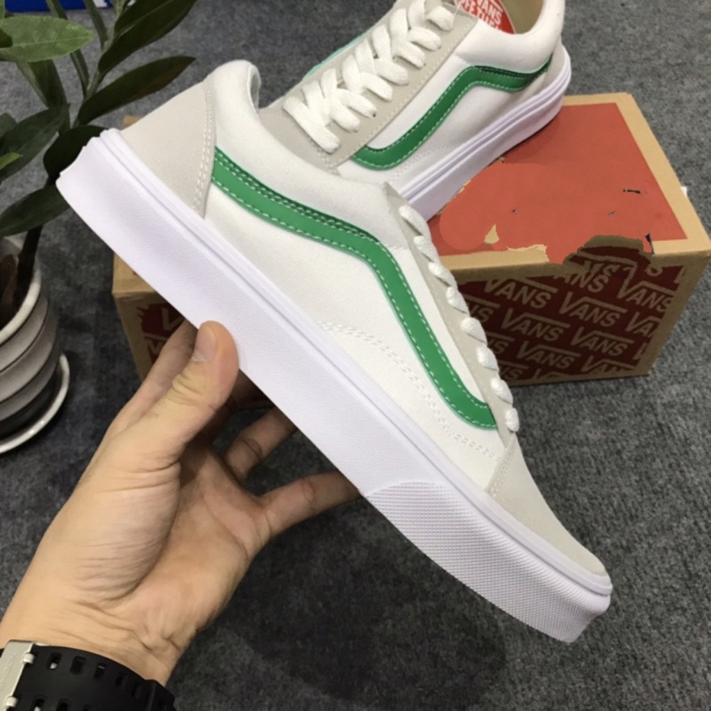 Giày sneaker thể thao nam nữ vans old skool kelly trắng sóng xanh | BigBuy360 - bigbuy360.vn