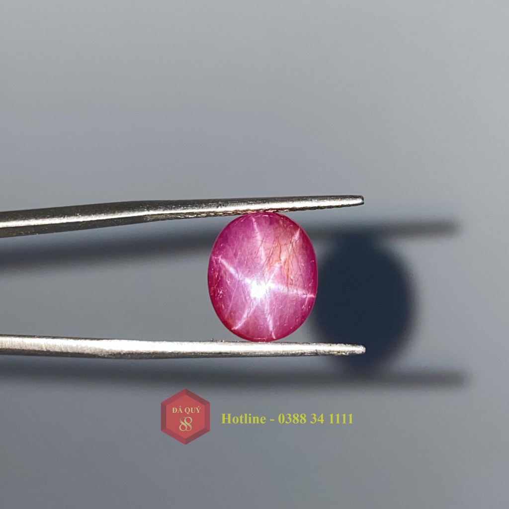 Viên Đá Ruby Sao Tự Nhiên Yên Bái Size 5,45ct
