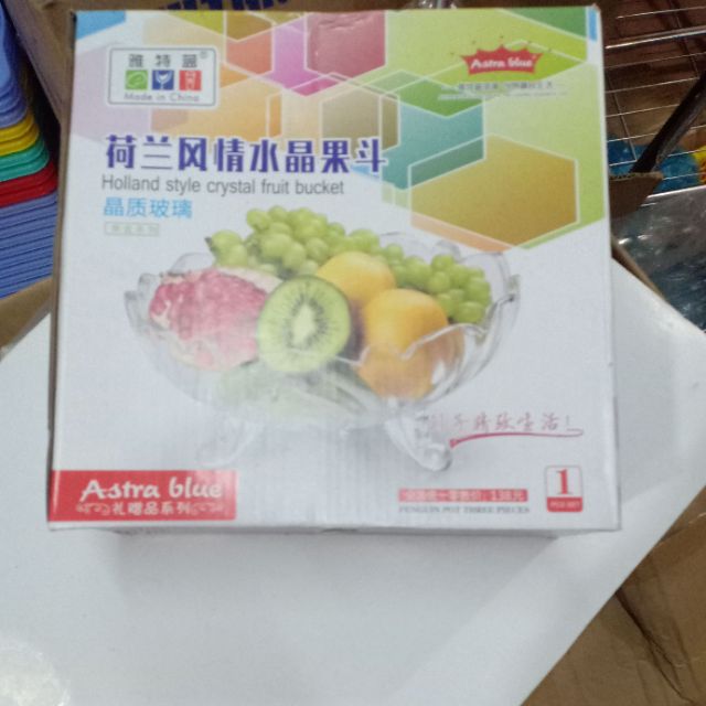 Tô thủy tinh 3 chân loại 1