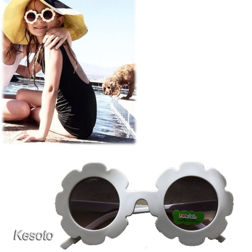 [KESOTO] 2pcs Anti-UV Sunglasses Kid Boy Baby Girls Sun Flower Goggle Glasses Eyewear